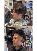 スキンフェード×ツーブロ
