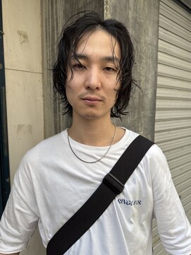 メンズレコ 渋谷(MEN'S LECO) サーフカール刈り上げセンターパートリバースセンターパート