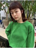 ぱっつん前髪×チェリーレッド＊