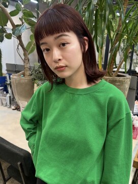 ベル 銀座5丁目店(Belle) ぱっつん前髪×チェリーレッド＊