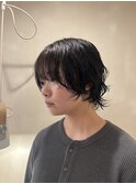 ミディアム/ボブ/レイヤー/顔周りレイヤー/艶カラー/パーマ
