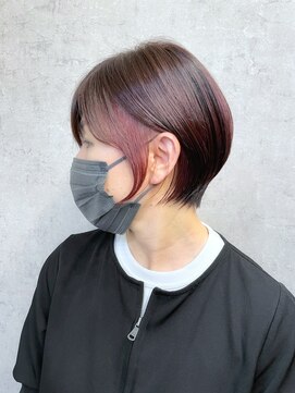 ノア ヘアデザイン 町田店(noa Hair Design) マルミショート×インナーカラー