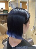 ワンレンボブぶつ切りカット