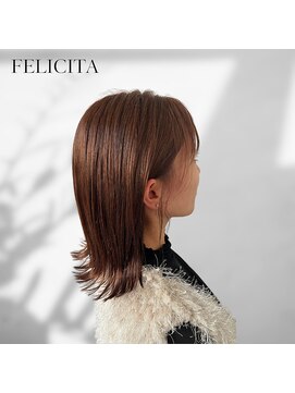 フェリシータ リコルソ(FELICITA RicorsO) 外はねロブ×ナチュラルブラウンカラー＜佐藤颯＞
