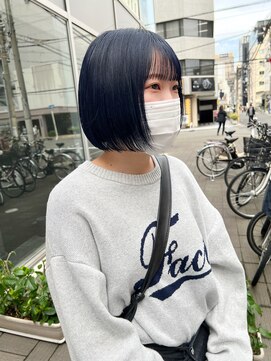 カフ(CAF) 1人1人に合わせたボブスタイル/ブルーブラック/大阪/心斎橋