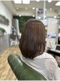 明るめ白髪染め×艶髪スタイル