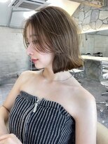 サイン 渋谷(SIGN)&nbsp;韓国ヘアーハッシュカットレイヤーカットグレージュブリーチ無し