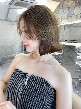 サイン 渋谷(SIGN) 韓国ヘアーハッシュカットレイヤーカットグレージュブリーチ無し