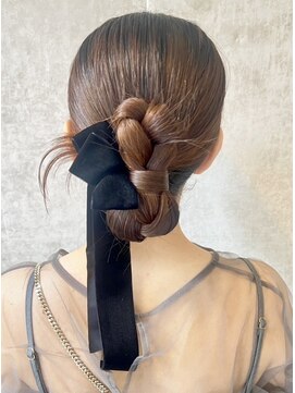 スタイル 横浜(STYLE) 結婚式お呼ばれタイトシニヨン/ヘアセット/カチモリ/アレンジ
