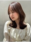 透明感カラー 流れる顔まわり くびれミディアム【肥田亜沙美】