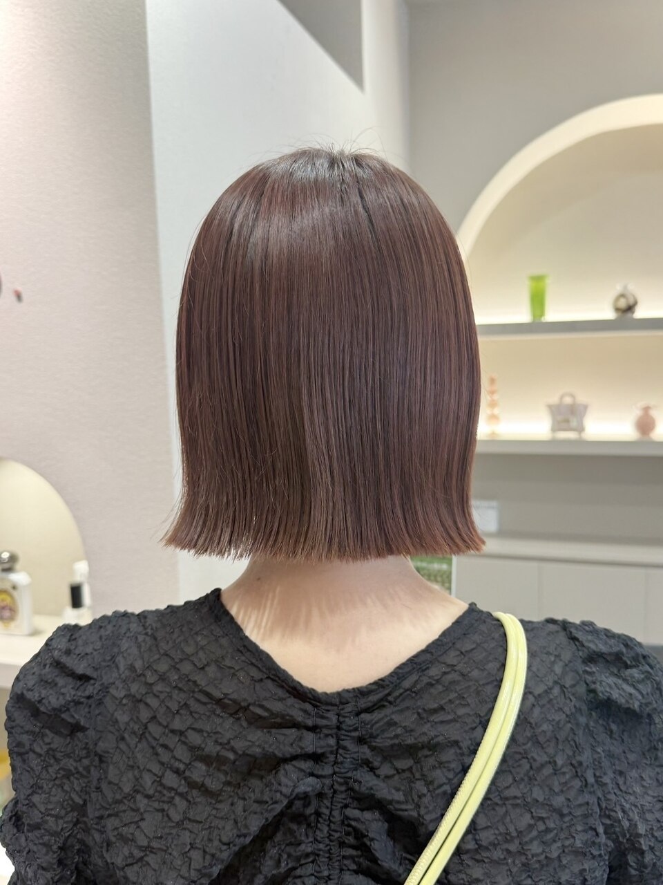 ピンクベージュ/ブリーチなし/ボブ/表参道/原宿