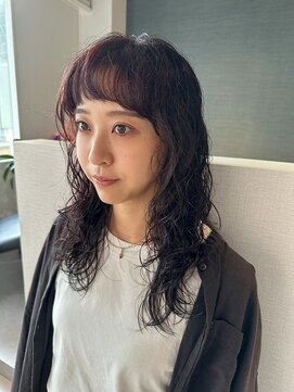 アム(amu) ラベンダーカラー/デジタルパーマ/ロングパーマ/レイヤーカット