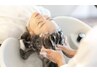 【頭皮に優しいノンジアミン根元カラー】+spa +頭浸浴＋毛髪強化Tr