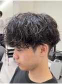 くるっとしない無造作シャドウパーマ/名古屋/栄