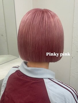 ベレーザ 渋谷(BELEZA) 16932ダブルカラーシャギーボブボルドーカラーワインレッド