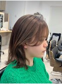 ☆ダークアッシュミディアムレイヤーカット似合わせカット[船橋]