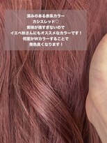ロックス バイ マグ 松本(rocks BY MAG)&nbsp;イエベ高発色ブリーチ無しダブルカラーカシスレッドカラー