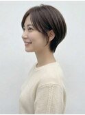 ☆前髪あり耳掛け丸みくびれ大人ショートボブ30代40代50代☆
