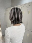 アンブレラカラー/ボブ　白髪ぼかし　