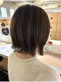 外ハネくびれミディ × ナチュラルブラウン