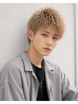 MEN's Baguz MEN'Sカット/ MEN'Sパーマ/ MEN'Sカラー 透明感ベージュ束感韓国風ニュアンスメンズマッシュ