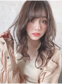 【Zina　池袋】イメチェン毛先パーマ耳かけ×フォギーベージュ