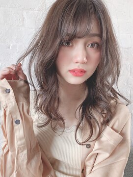 ジーナ 池袋(Zina) 【Zina 池袋】イメチェン毛先パーマ耳かけ×フォギーベージュ