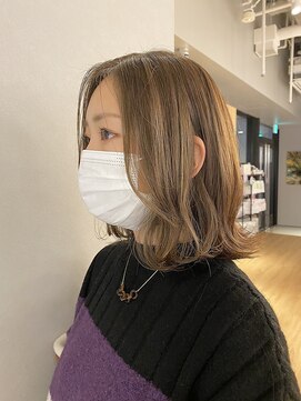 ウノプリール 茶屋町店(unopulir) 【unopulir永尾】大人可愛い外はねベージュロブ♪