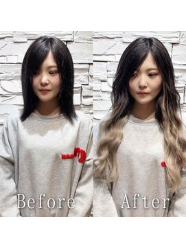 エクステ専門店あるじゃんすー 小倉店 ミルクティーベージュ#シールエクステ#ゆるふわウェーブ#小倉