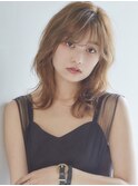 オシャレくびれシルエット ウルフレイヤー エアリーミディ