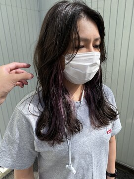 バッタ(Batta) 「KENTA」ソリッドパーマ×インナーパープル