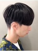 黒髪マッシュナチュラルマッシュメンズヘア韓国ツーブロック