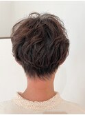 ハンサムショート×ユルパーマ