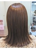 外ハネロングスタイル♪大人可愛いノンジアミンカラー