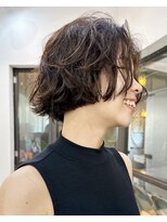 ナループロアオハナ(Nalu pu loa ohana) ボブパーマ/パーマ/ぷつっとボブ/ボブ/切りっぱなしボブ