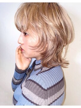 パッセージ ダブリュー 八幡山(hair make passage .w) ハイトーン×ミディウルフ