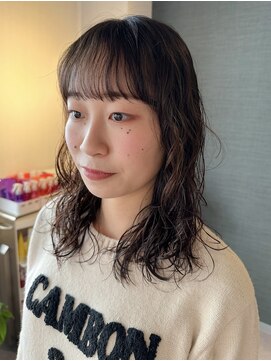 アム(amu) 【パーマヘア】ミディアムレイヤー×ミディアムパーマ