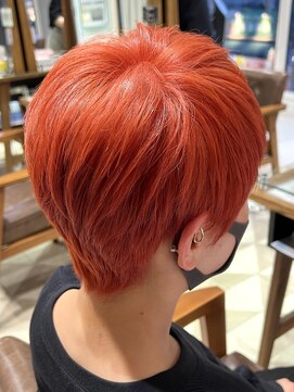 アーサス ヘアー デザイン 鎌ヶ谷駅前店(Ursus hair Design by HEADLIGHT) マンダリンオレンジ☆ショートヘア ハイトーン ブリーチ