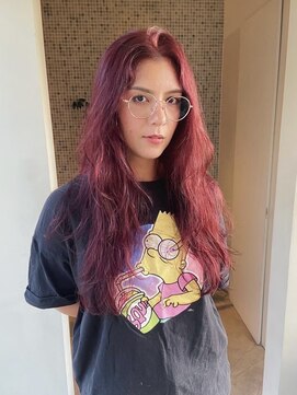 トップヘアー スパアンドリラクゼーション 安城(spa&relaxation) ブリーチなしでも出来るチェリーレッドカラー