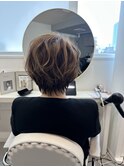 ◇大人可愛い20代30代40代50代前下がりショートボブ丸みショート