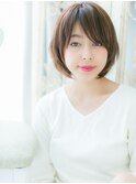 mod's姪浜/斜めバングハイライトレイヤーカットショートボブh