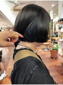 インナーカラーボブ/ショートカット/ショートヘア/30代/40代
