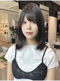韓国ミディアムレイヤーカット前髪顔まわりカットトリートメント