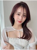 後れ毛が可愛い顔周りレイヤーハイレイヤーロング