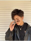 ハイライトカラーミルクティーベージュレイヤーカット