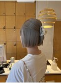 20代30代◎透明感ボブ/ホワイトベージュ/髪質改善トリートメント