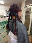 袴ヘアースタイル+着付け