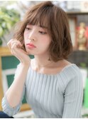 ひし形レイヤーカットグレージュブラウンh4戸田公園20代30代40代
