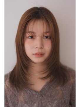 ソワンドブレスセルン 心斎橋(soin de brace cerne) ミディアムレイヤー/韓国風/暗めカラー/グランマッシュ