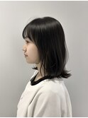 ダークアッシュ/ミディアムレイヤーカット/大人ガーリー/銀座
